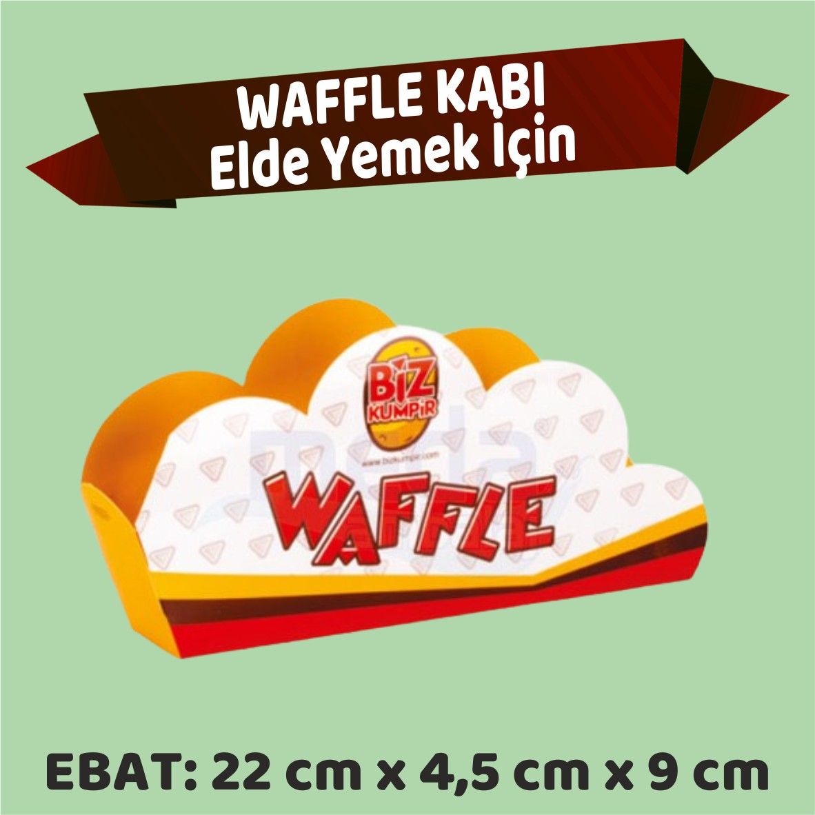 WAFFLE KABI ÇİÇEK ELDE YEMEK İÇİN 3000 Adet
